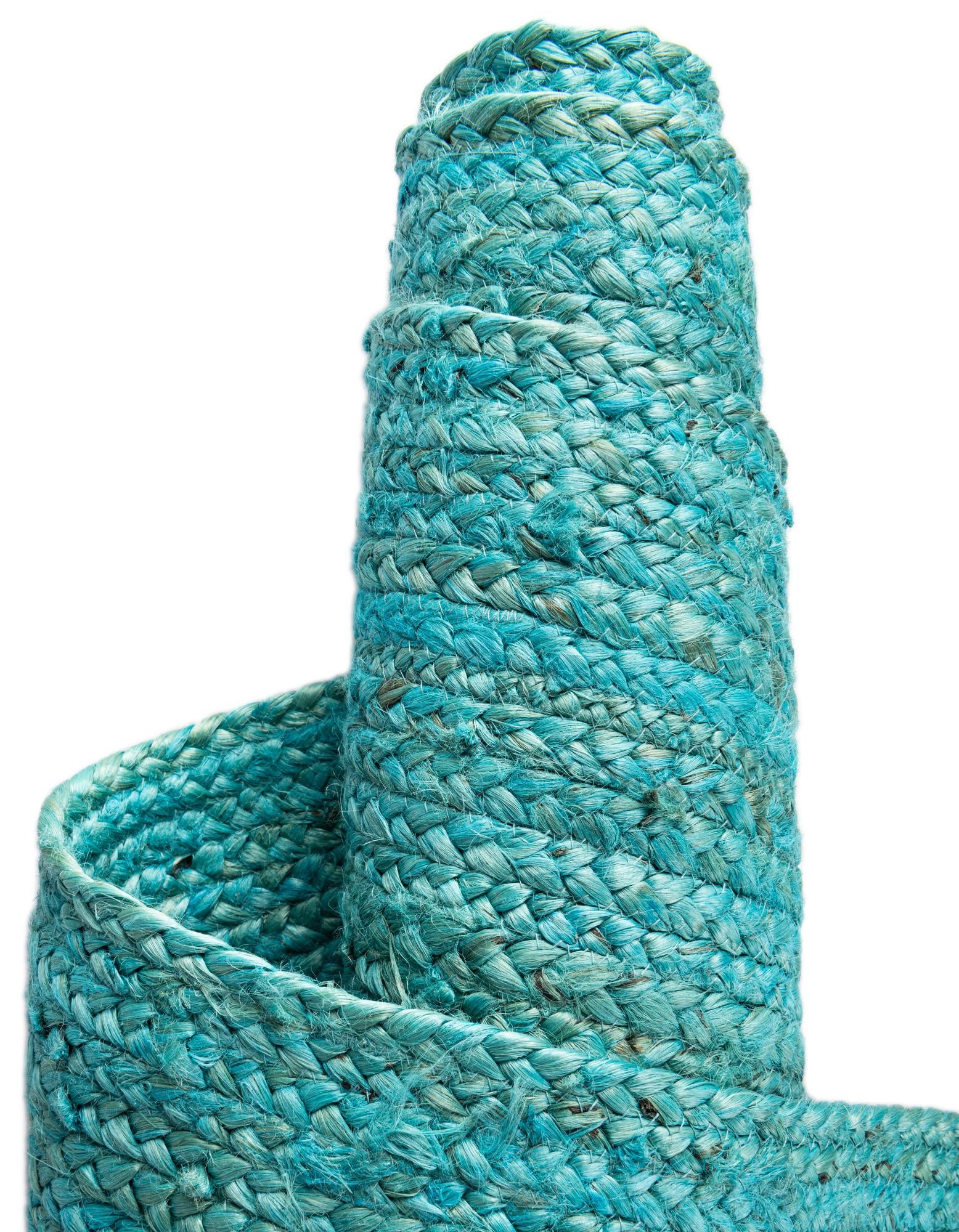 2' 6 x 6' 1 Handmade Braided Jute Runner Rug