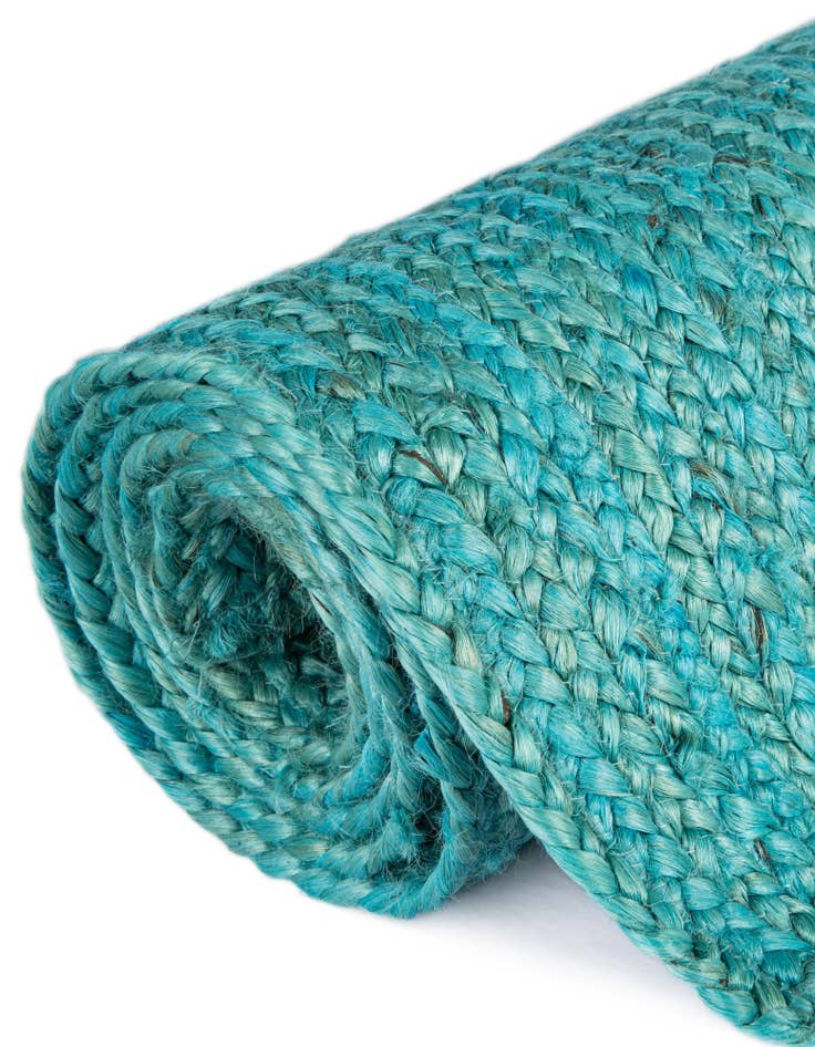 Detail image of 2' 6 x 6' 1 Handmade Braided Jute Runner Rug