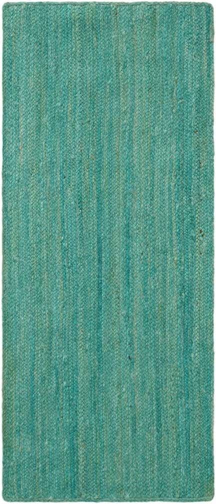 2' 6 x 6' 1 Handmade Braided Jute Runner Rug