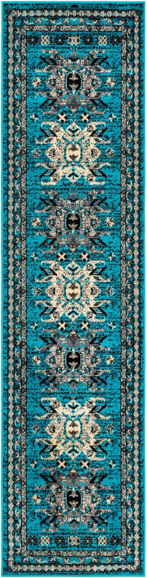 2' x 8' 2 Heriz Design Runner Rug