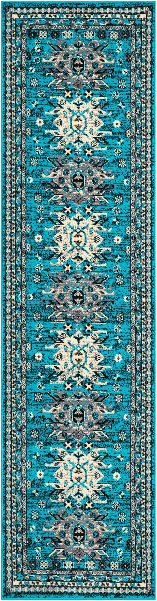 Primary image 2' 7 x 10' Heriz Design Runner Rug