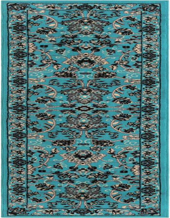 Detail image of 2' x 8' 2 Kashan Design Runner Rug