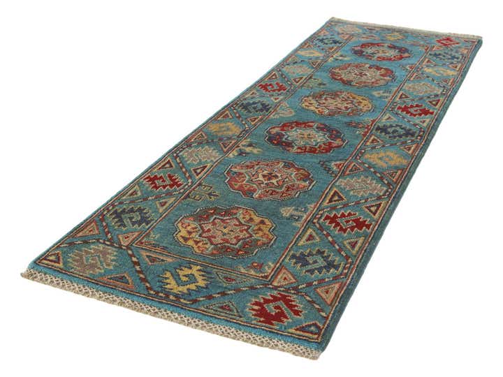 2' x 6' Hand Knotted Kazak Runner Rug