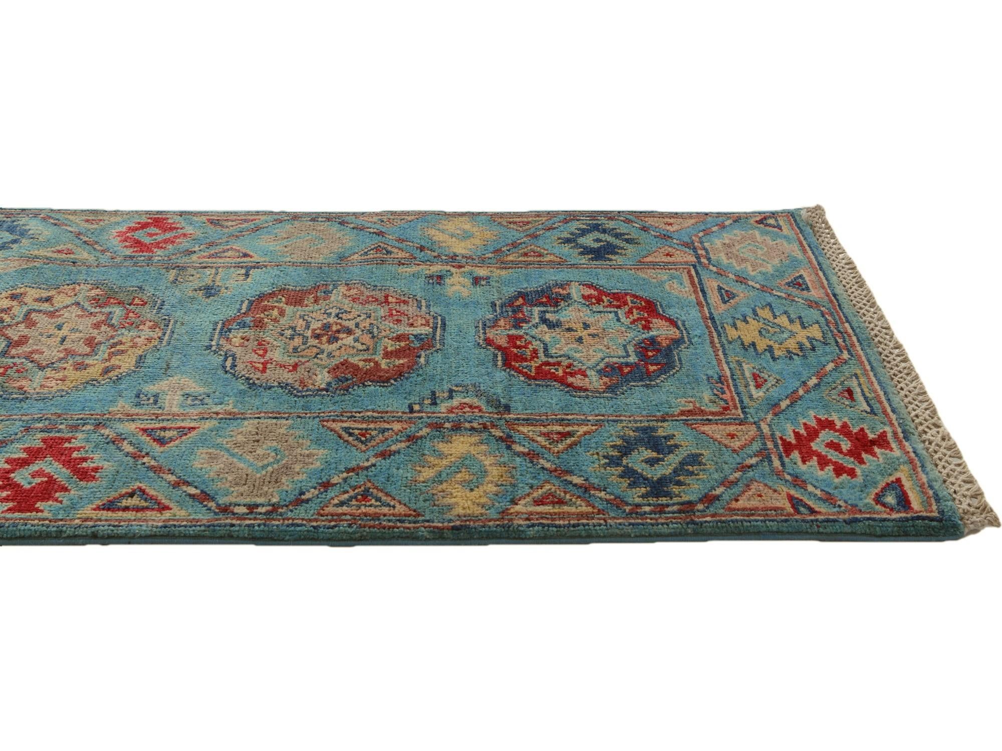 2' x 6' Hand Knotted Kazak Runner Rug