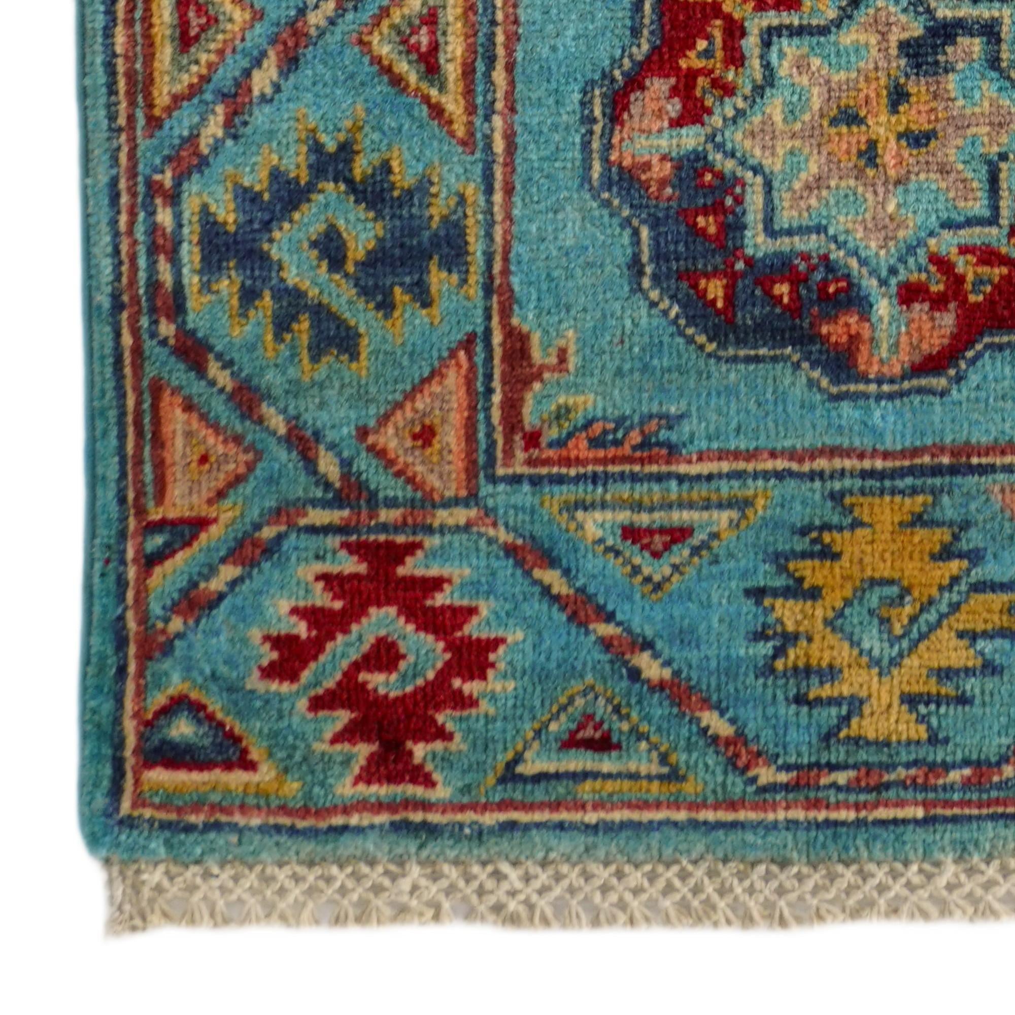 2' x 6' Hand Knotted Kazak Runner Rug