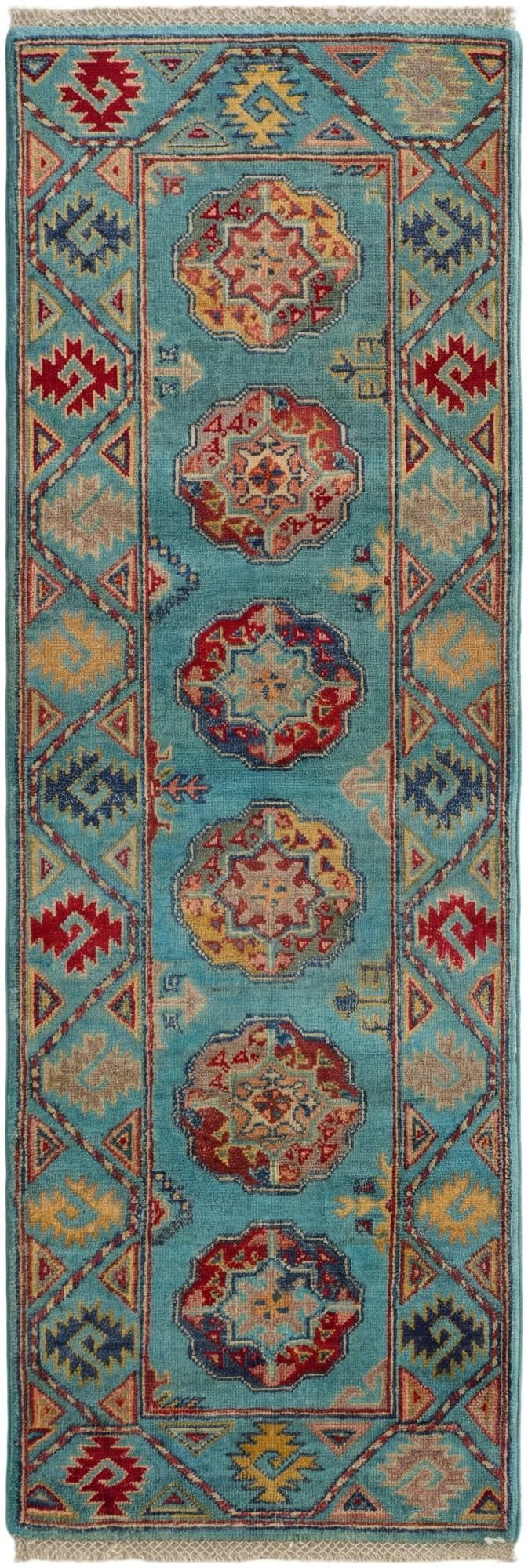 2' x 6' Hand Knotted Kazak Runner Rug
