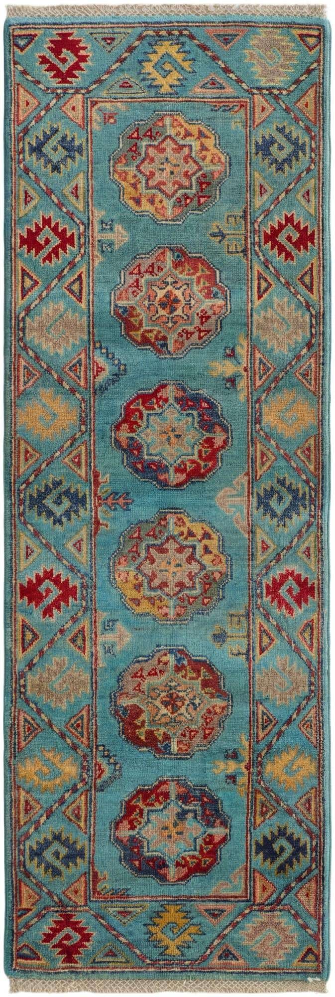 2' x 6' Hand Knotted Kazak Runner Rug