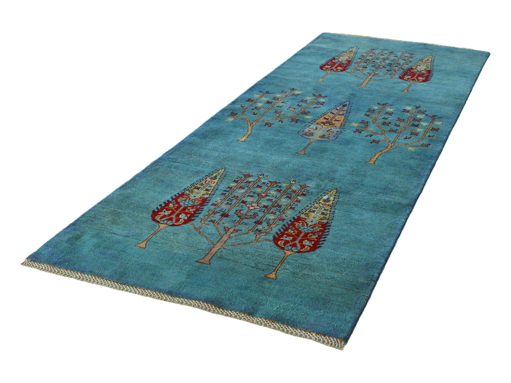 3' 5 x 9' 3 Hand Knotted Kazak Runner Rug