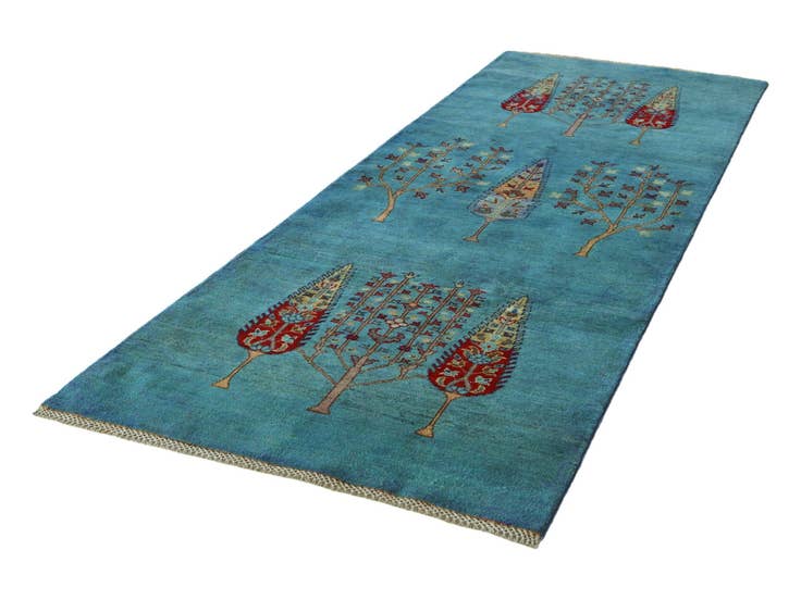 Detail image of 3' 5 x 9' 3 Hand Knotted Kazak Runner Rug