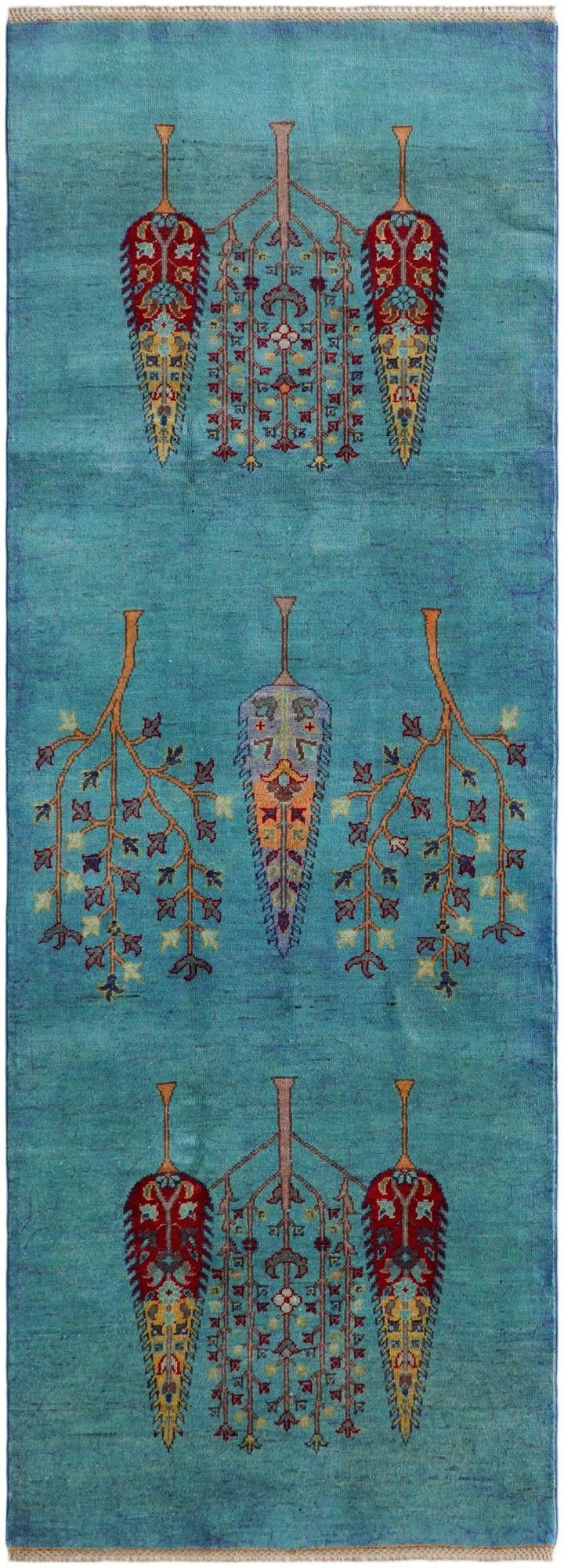 3' 5 x 9' 3 Hand Knotted Kazak Runner Rug