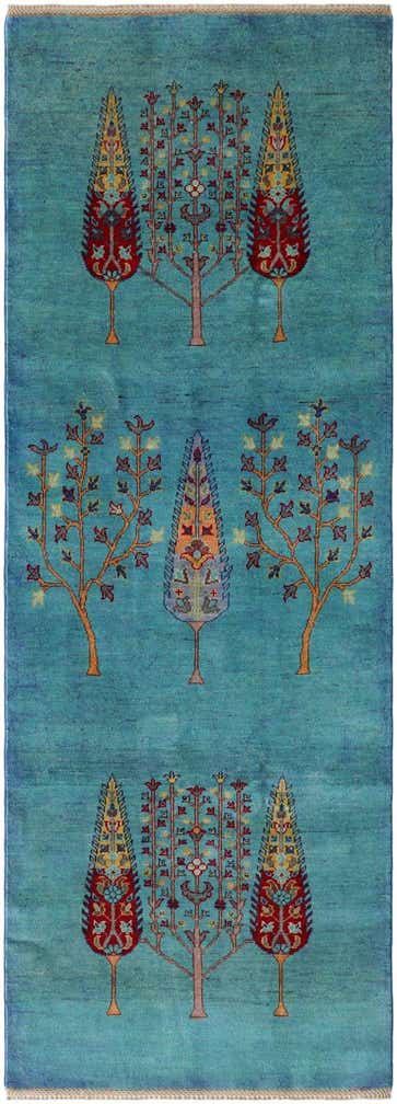 3' 5 x 9' 3 Hand Knotted Kazak Runner Rug