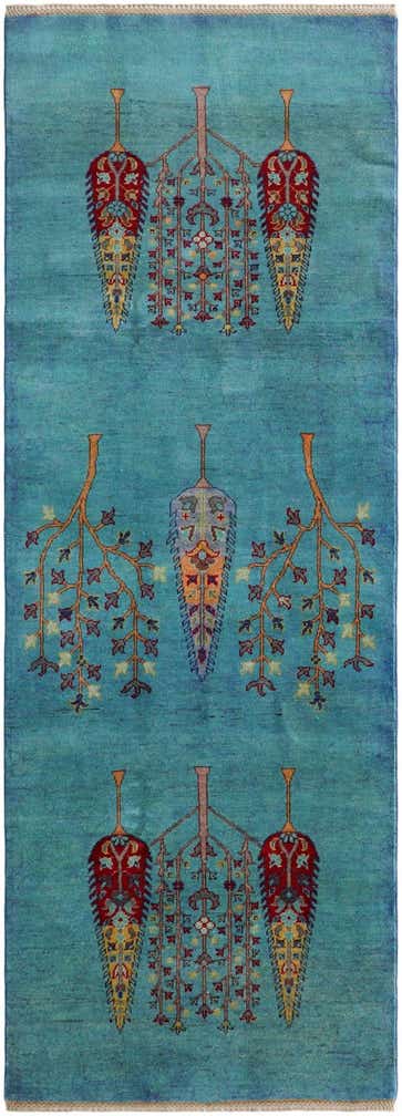 3' 5 x 9' 3 Hand Knotted Kazak Runner Rug