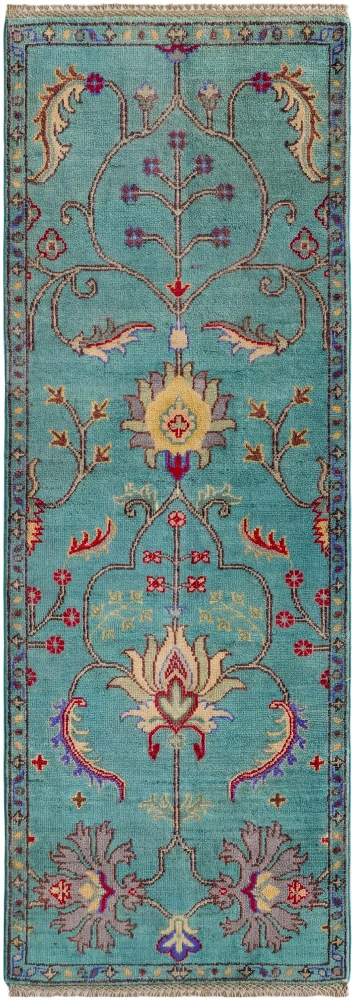 2' 1 x 6' Hand Knotted Kazak Runner Rug
