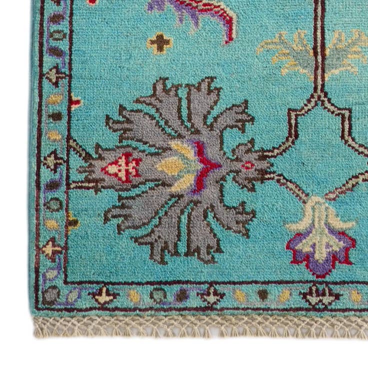 Detail image of 2' x 5' 8 Hand Knotted Kazak Runner Rug