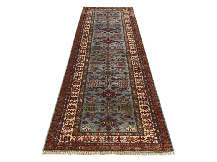 Detail image of 2' 8 x 11' Hand Knotted Kazak Runner Rug