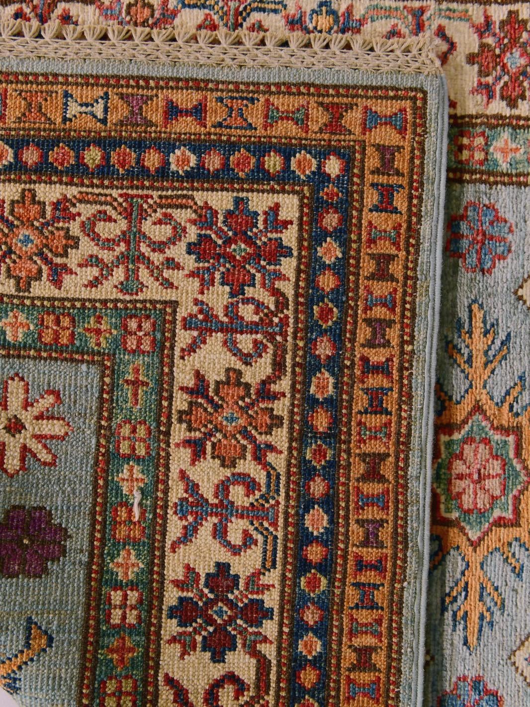 80cm x 335cm Hand Knotted Kazak Runner Rug