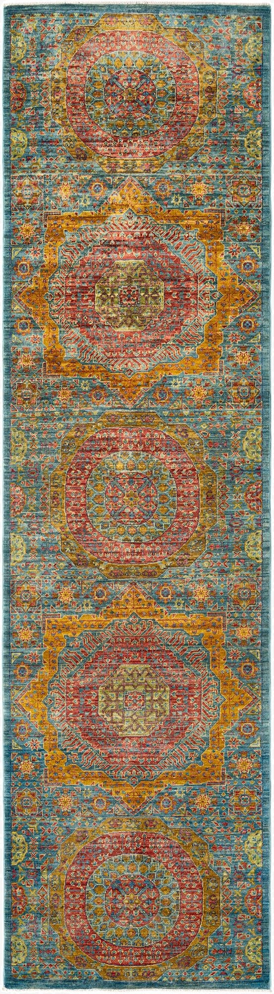 2' 9 x 10' 2 Mamluk Wool Runner Rug