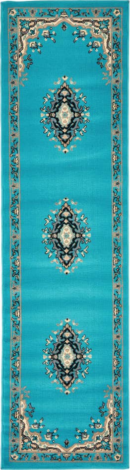 Detail image of 2' x 8' 2 Mashad Design Runner Rug