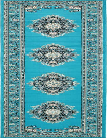 Detail image of 3' x 16' 5 Mashad Design Runner Rug