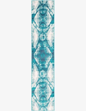 Turquoise Monte Carlo Runner Rug