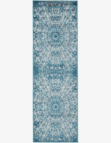 Turquoise Monte Carlo Runner Rug