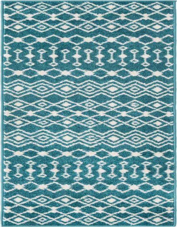 Detail image of 2' x 7' Moroccan Trellis Runner Rug