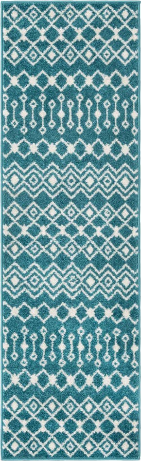 Detail image of 2' x 7' Moroccan Trellis Runner Rug