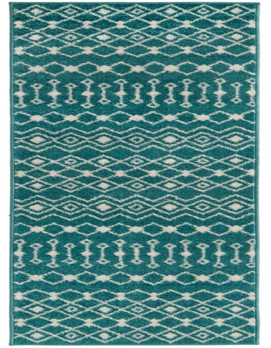 Detail image of 2' x 8' Moroccan Trellis Runner Rug