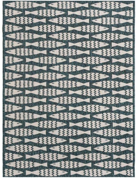 Detail image of 2' 7 x 12' Easy-Clean Coastal Indoor / Outdoor Runner Rug