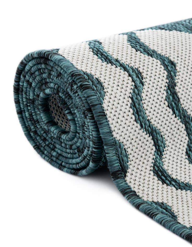 Detail image of 2' x 8' Easy-Clean Coastal Indoor / Outdoor Runner Rug