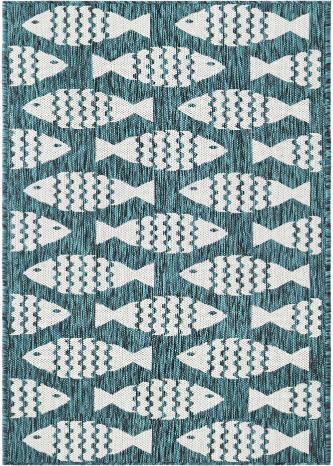 2' x 6' 1 Easy-Clean Coastal Indoor / Outdoor Runner Rug