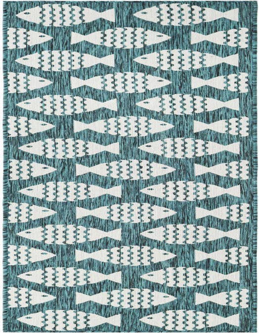 Detail image of 2' x 8' Easy-Clean Coastal Indoor / Outdoor Runner Rug