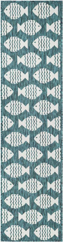 2' x 8' Easy-Clean Coastal Indoor / Outdoor Runner Rug