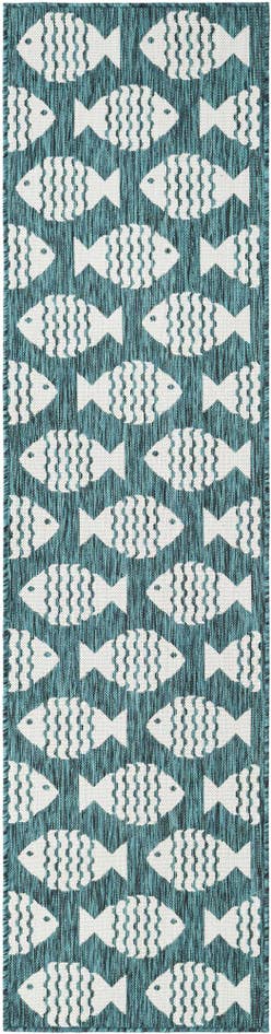 Detail image of 2' x 8' Easy-Clean Coastal Indoor / Outdoor Runner Rug