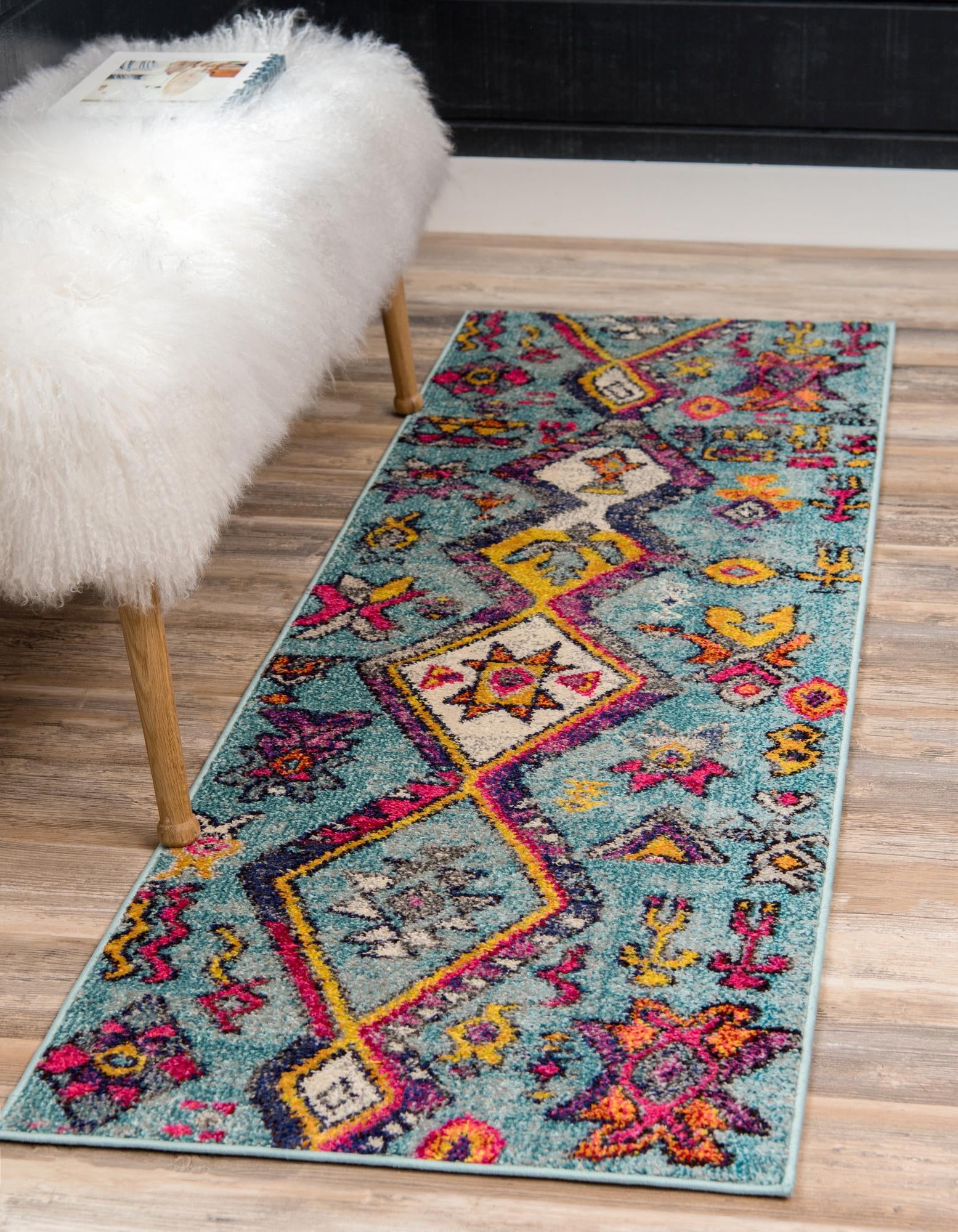 2' 2 x 6' 9 Washable Santa Fe Runner Rug