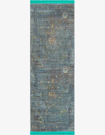 Turquoise Santiago Runner Rug