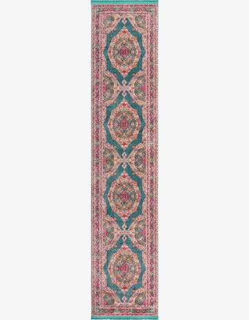 Turquoise Santiago Runner Rug