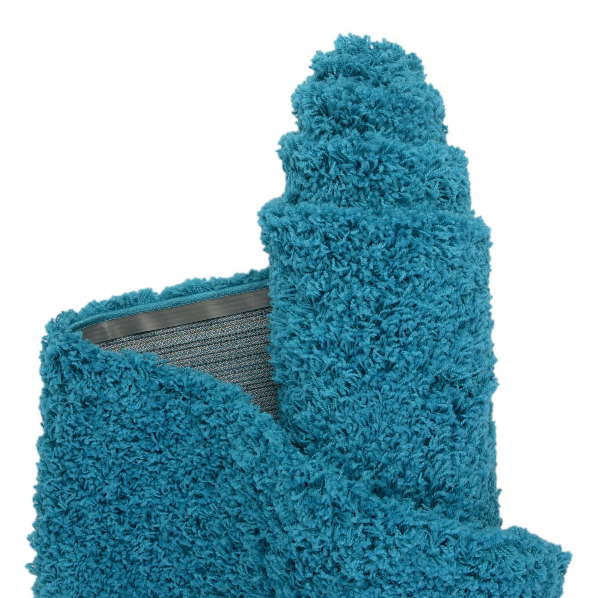 2' 7 x 12' Solid Shag Runner Rug