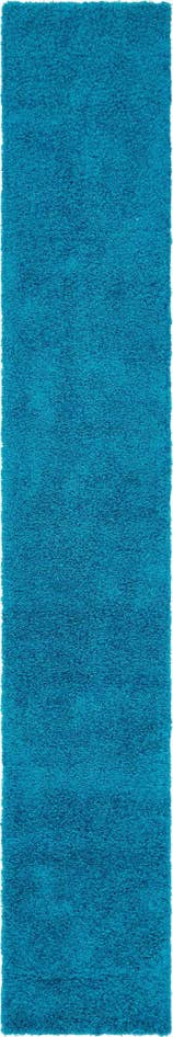 Detail image of 2' 7 x 16' 5 Solid Shag Runner Rug