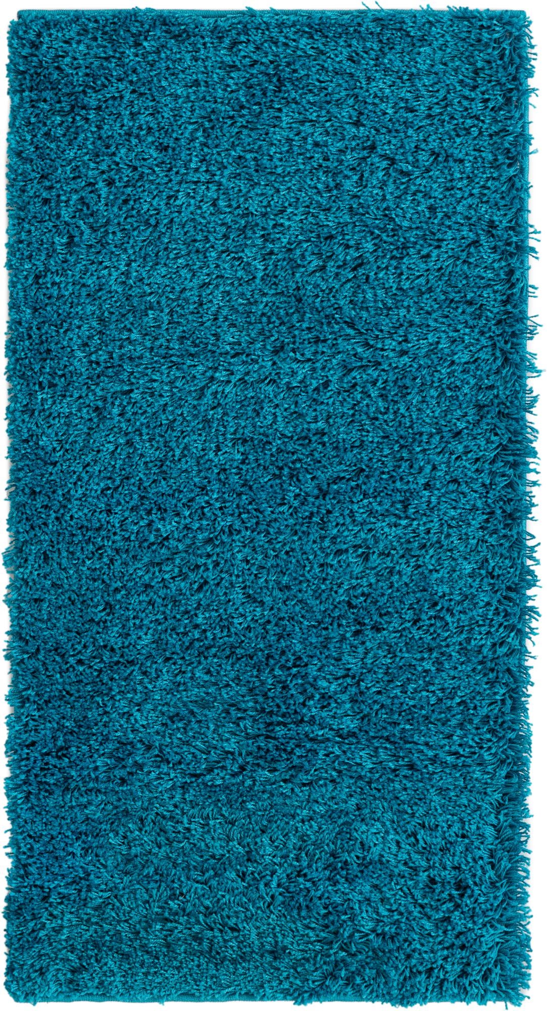 2' x 4' Solid Shag Runner Rug