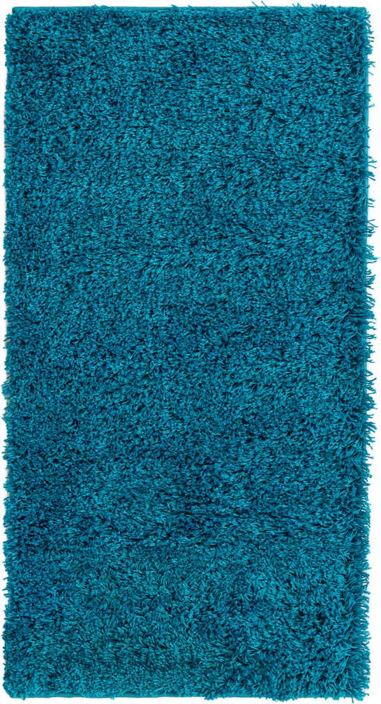 2' x 4' Solid Shag Runner Rug