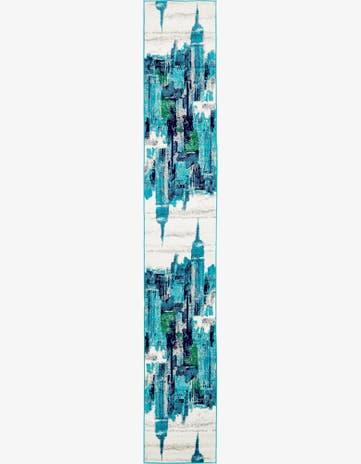 Turquoise Sydney Runner Rug