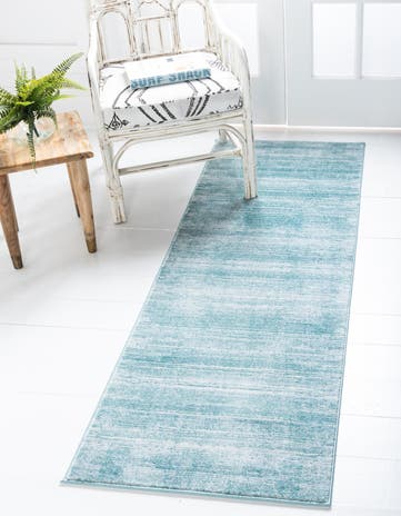 Jill Zarin Turquoise Uptown Runner Rug