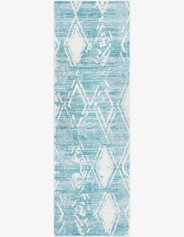 Turquoise Uptown Carnegie Hill Runner Rug