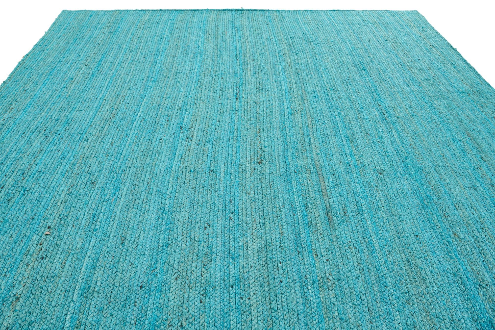9' 2 x 9' 2 Handmade Braided Jute Square Rug