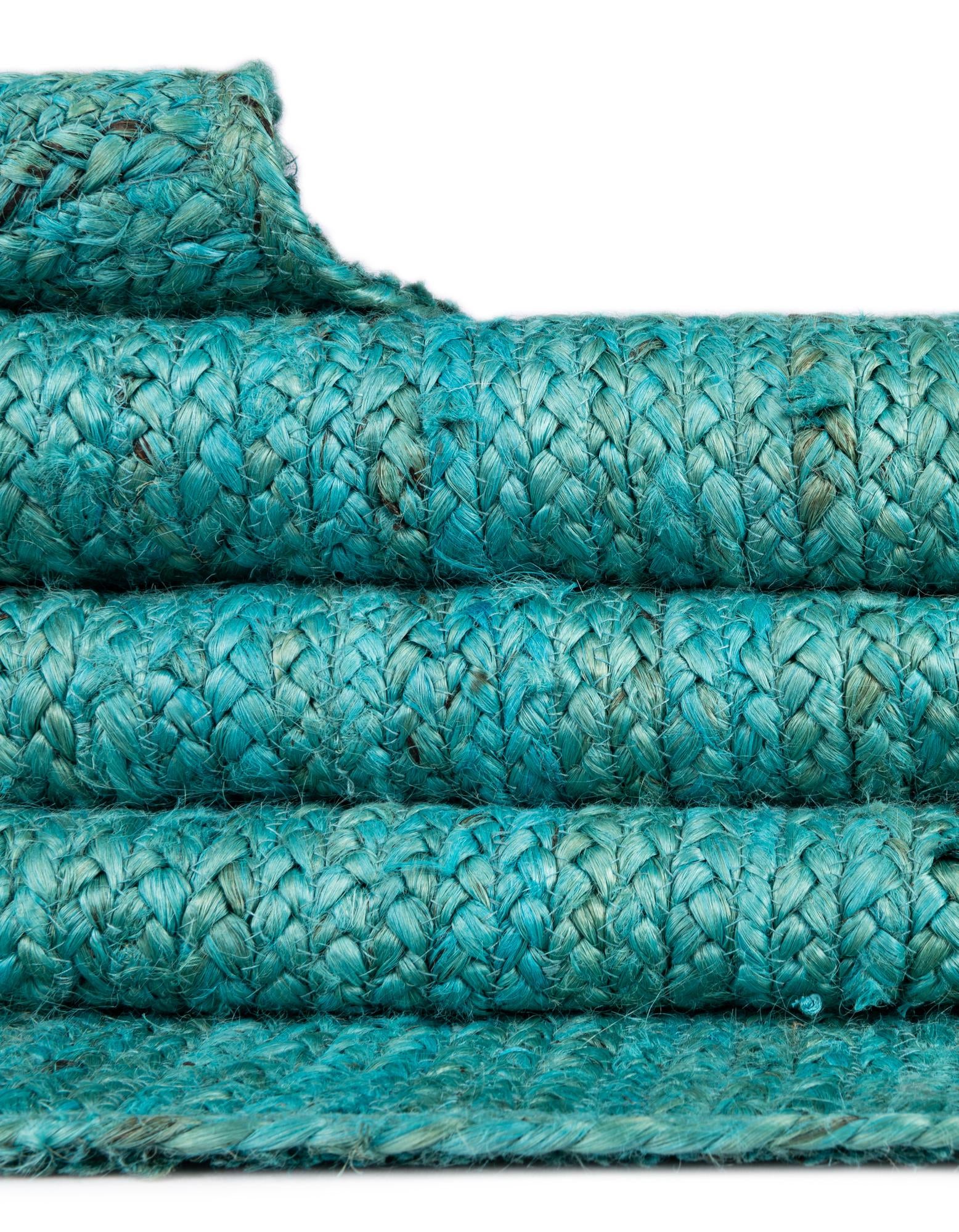 8' x 8' Handmade Braided Jute Square Rug