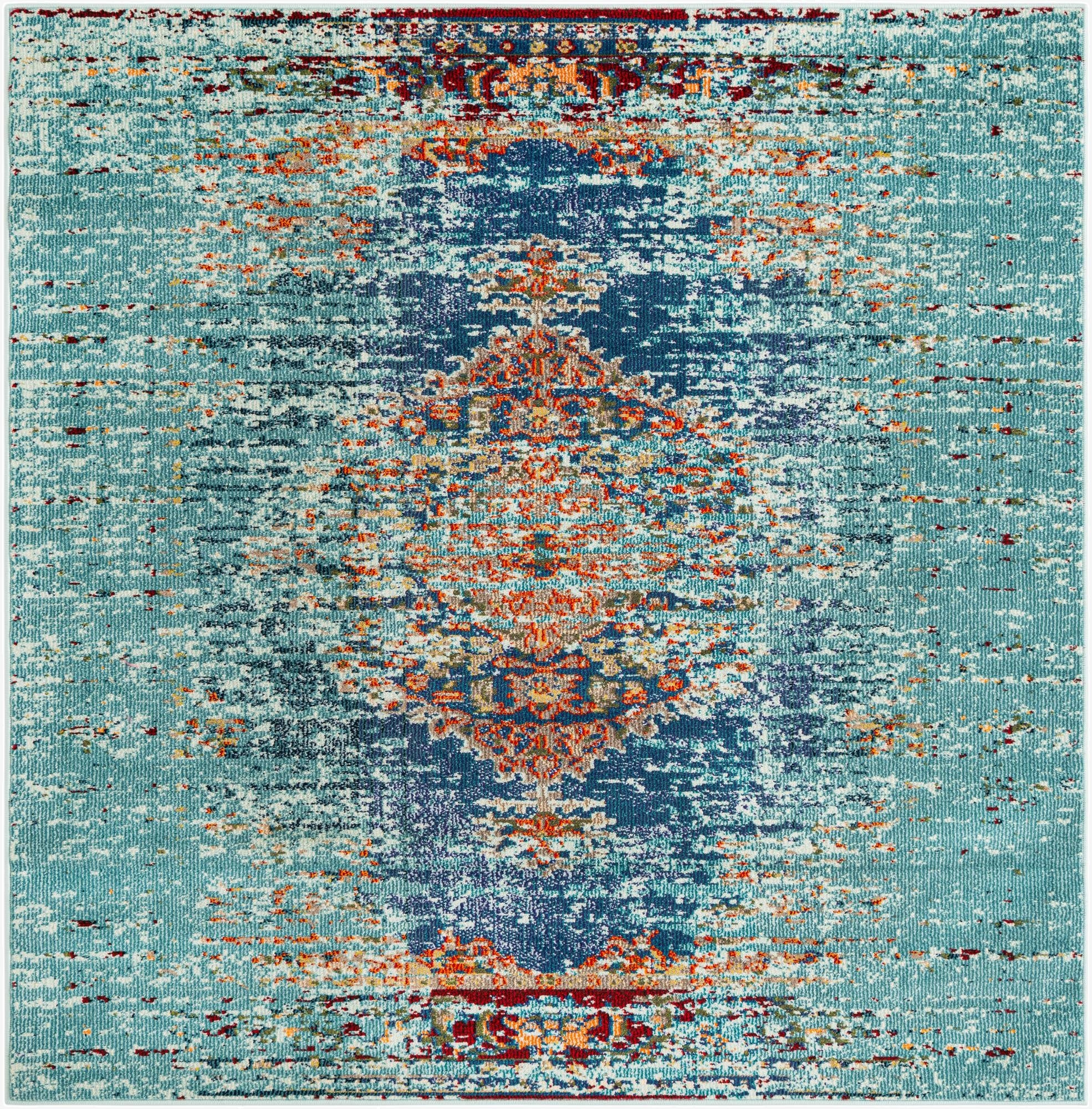 6' x 6' Washable Carnevale Square Rug