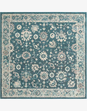 Turquoise Carrington Square Rug
