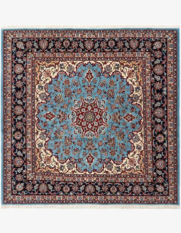6' 6 x 6' 8 Ghom Wool Square Rug