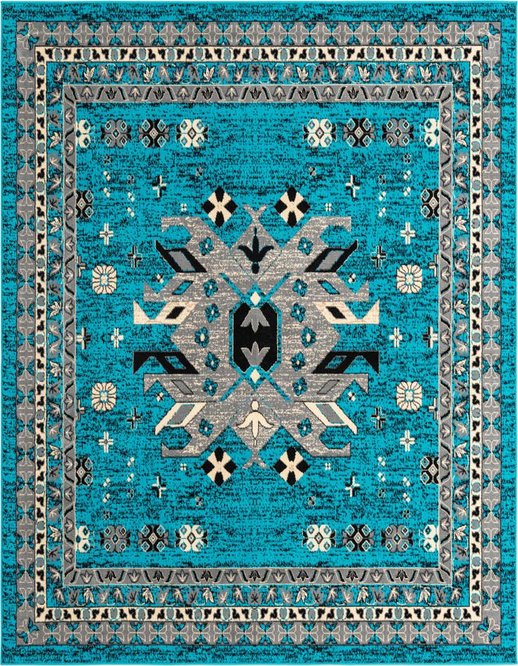 Detail image of 7' 10 x 7' 10 Heriz Design Square Rug
